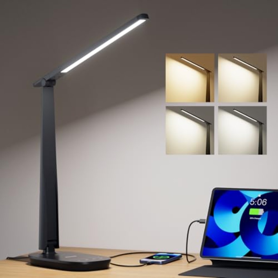 Home Office Desk - LED-Schreibtischlampe für Home Office, Augenschonende Dimmbare