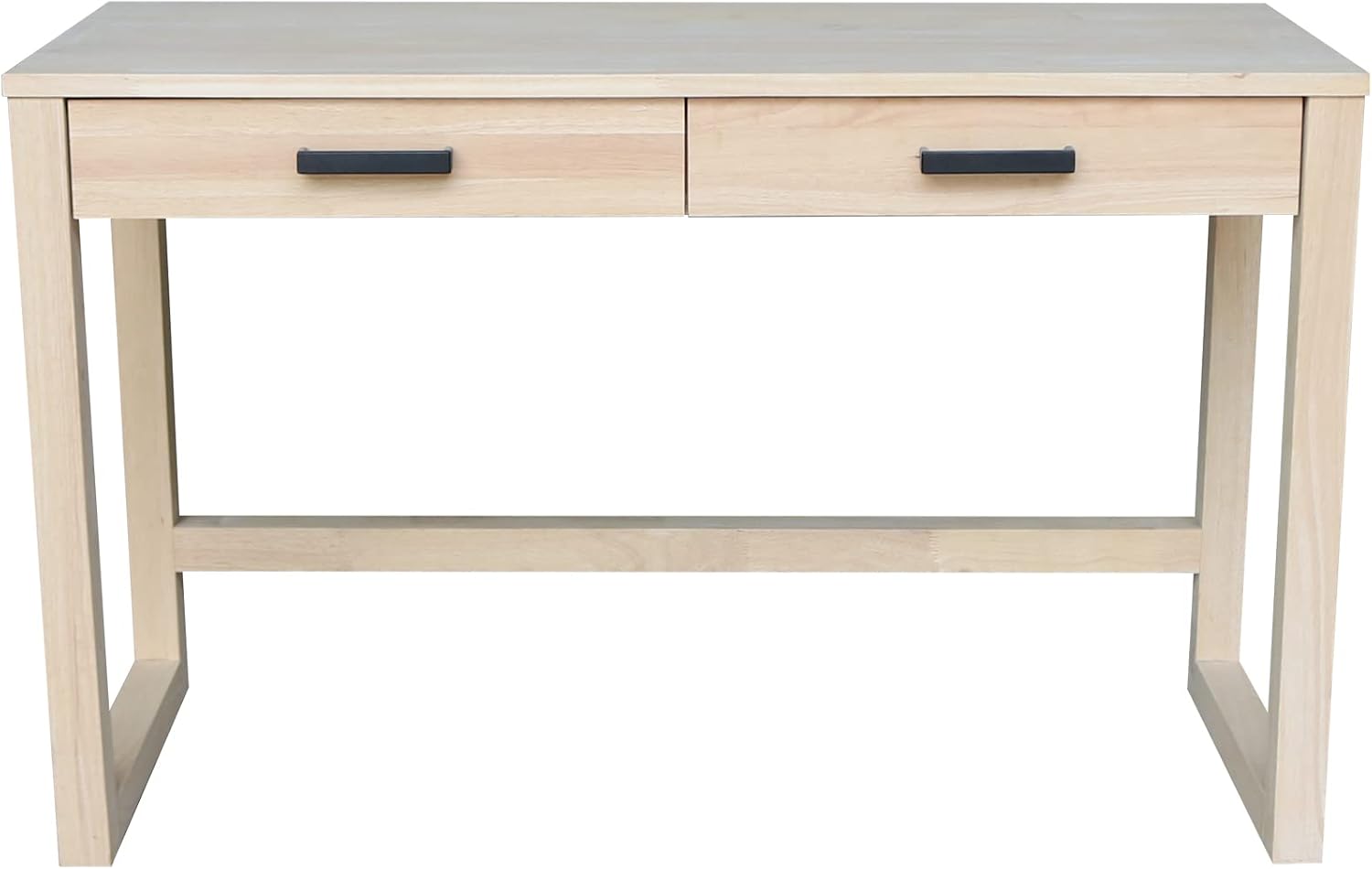 Home Office With Two Desks - Massivholz-Arbeitstisch mit zwei Schubladen, Akzent-Schreibtisch für