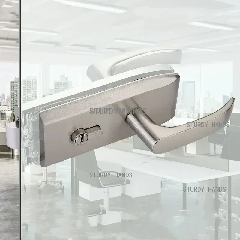 Home Office Immigration - Büro Glas Türschloss Badezimmer Edelstahl Griff