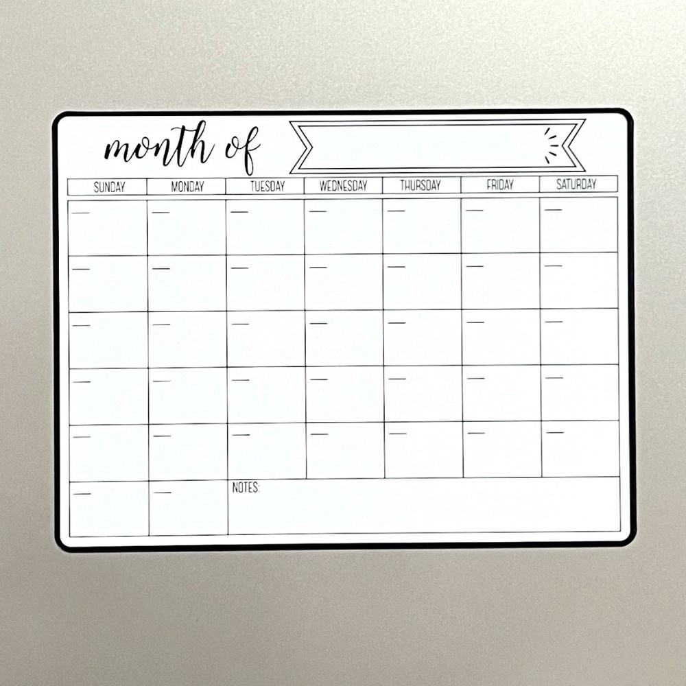 Magnetic Calendar Board - Tragbarer magnetischer, trocken abwischbarer Kalender, Wandhalterung,