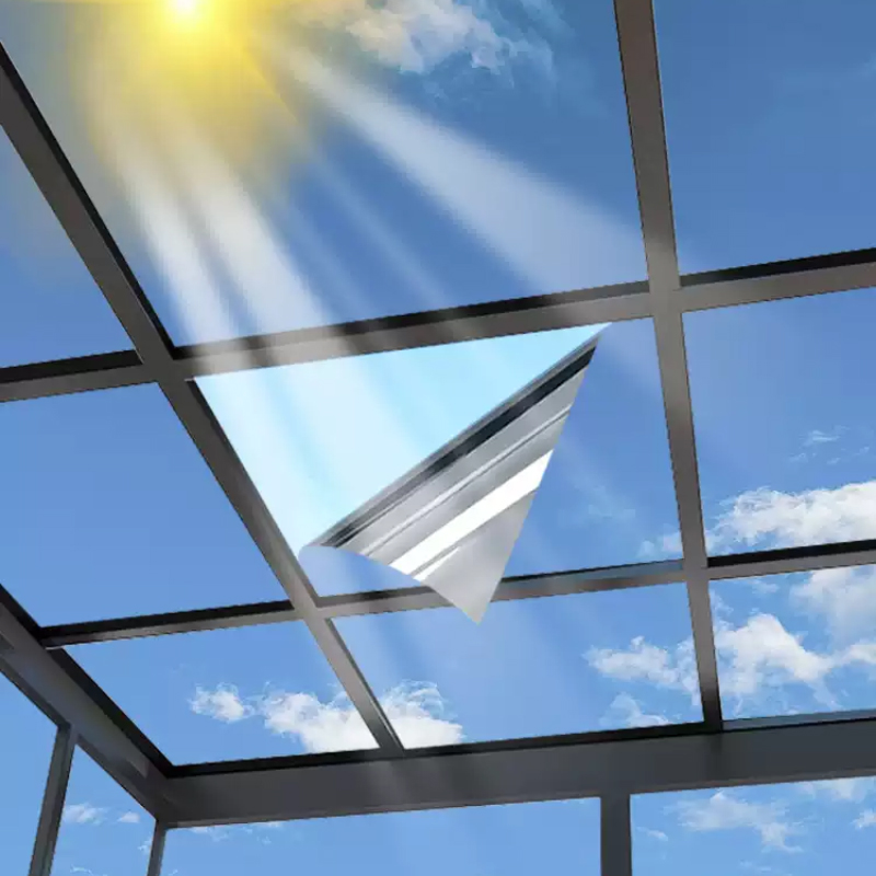 Home Office Windows - Reflektierende Sichtschutzfolie für Fenster, Sonnenschutz, Wärmeisolierung,