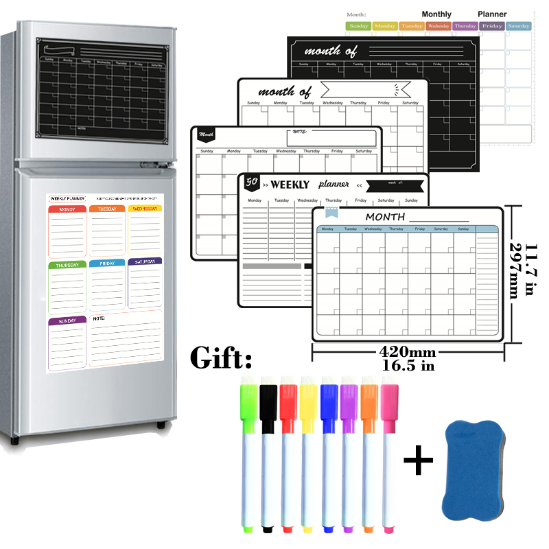 Magnetic Calendar Board - Magnetischer Monats- und Wochenplaner im A3-Format,