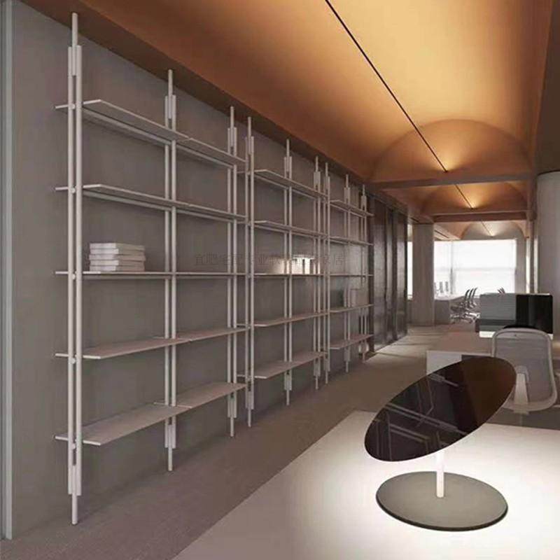 Home Office With Library - Italienische minimalistische Büro-Bücherregale, nordisches Luxus-Wohnzimmer-Präsentationsregal, Bibliothek,