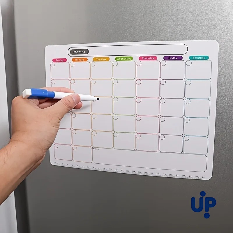 Magnetic Calendar Board - Ein Kühlschrankmagnet, monatlicher und wöchentlicher Planer,