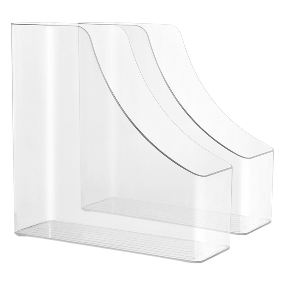 Home Office With Library - 2 Stück transparenter Akten-Organizer, transparenter Desktop-Dokumentenständer