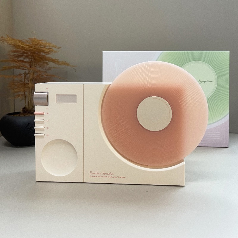 Home Office Of Amazon - Vintage Plattenspieler-Stil Bluetooth-Lautsprecher, TimeBeat Tragbarer Kabelloser