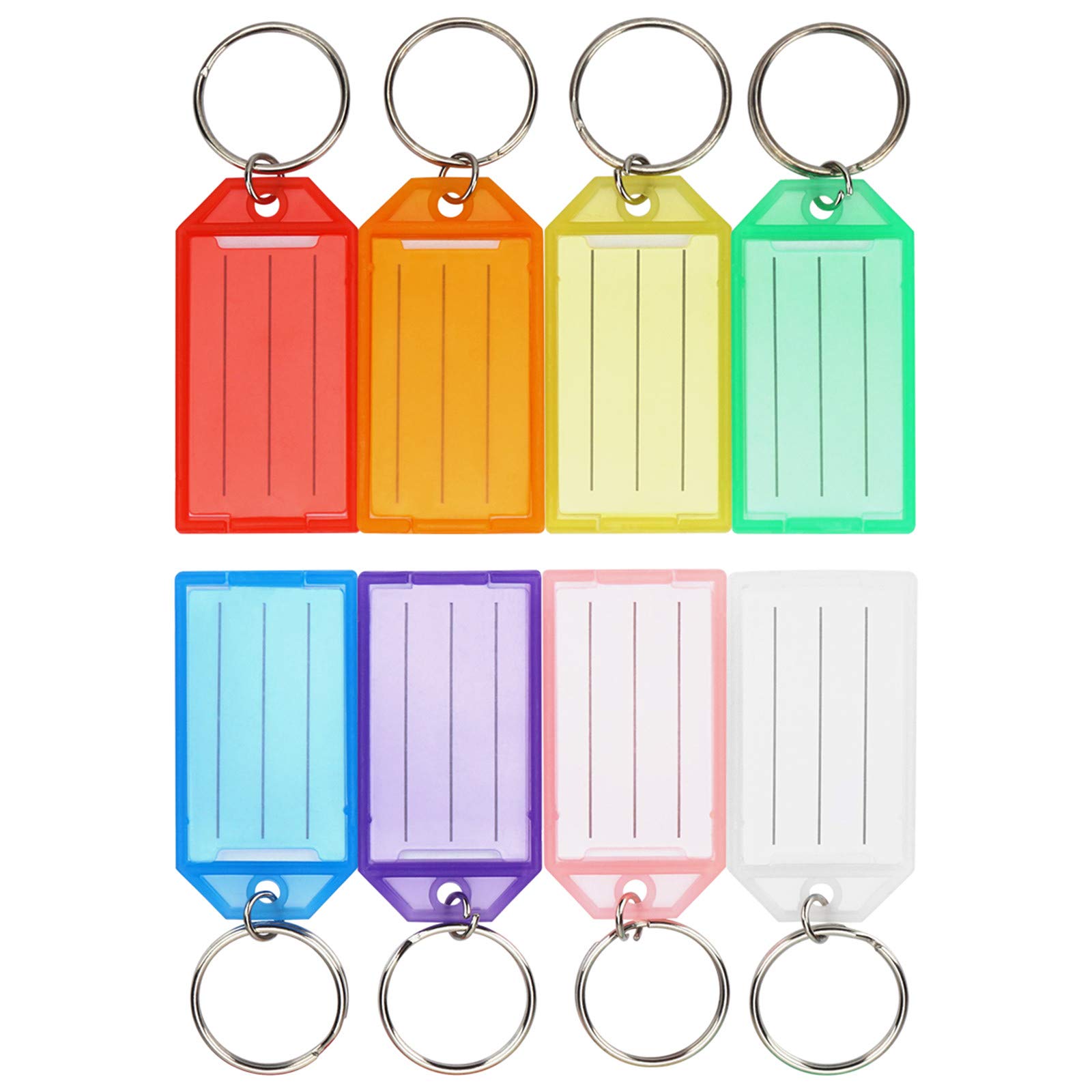 Home Office Windows - 16er-Pack Plastik-Schlüsselanhänger mit Splitringen & Beschriftungsfeldern,