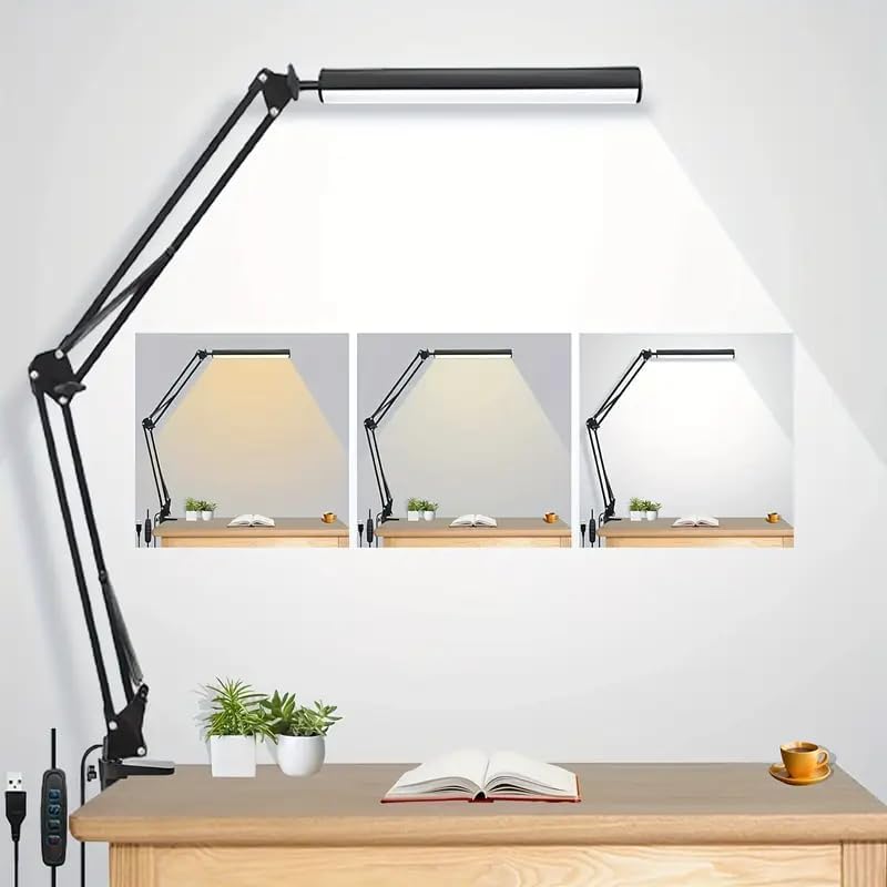Home Office Desk - LED-Schreibtischlampe für Zuhause, Lesen, Lernen, verstellbare,