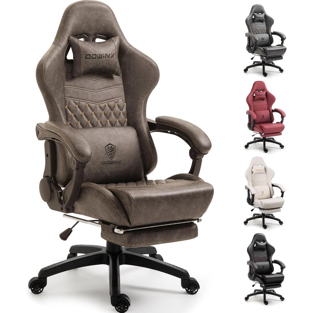 Ergonomic Office Chair - Großer & Robuster Vintage-Gaming-Stuhl für Erwachsene,