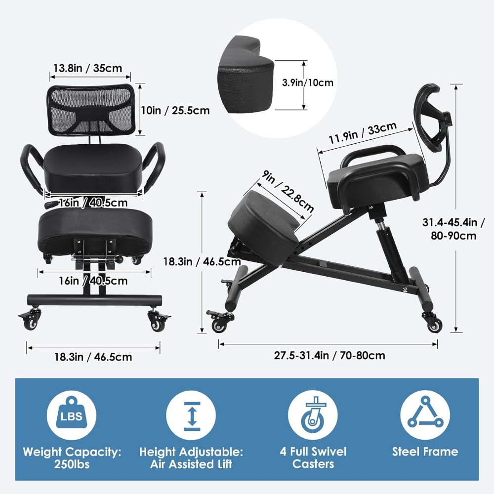 Verstellbarer ergonomischer Kn – Ergonomic Office Chair Bewertung und Preis