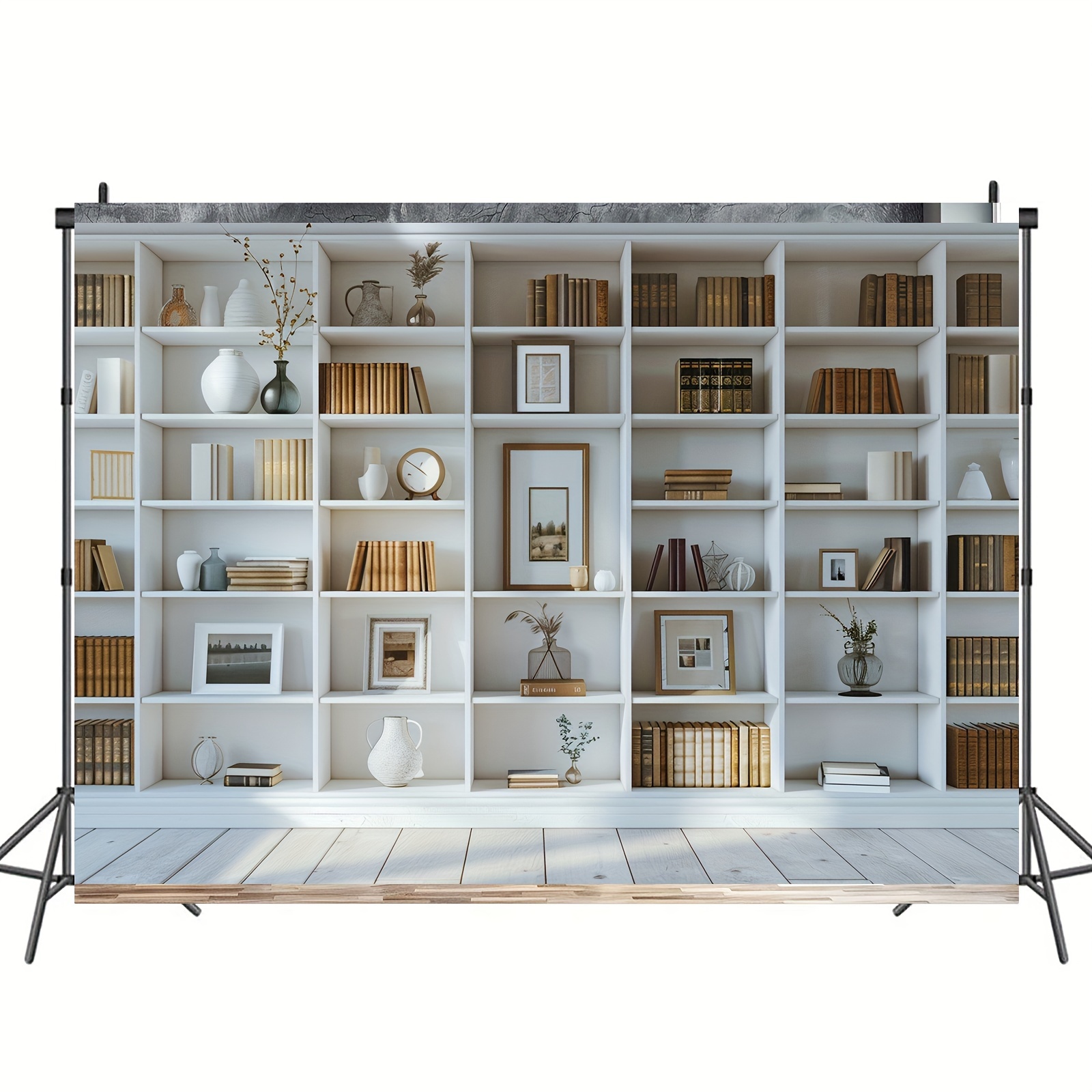 1 Stück weißer Bücherregal-Hin – Home Office Background For Zoom Bewertung und Preis