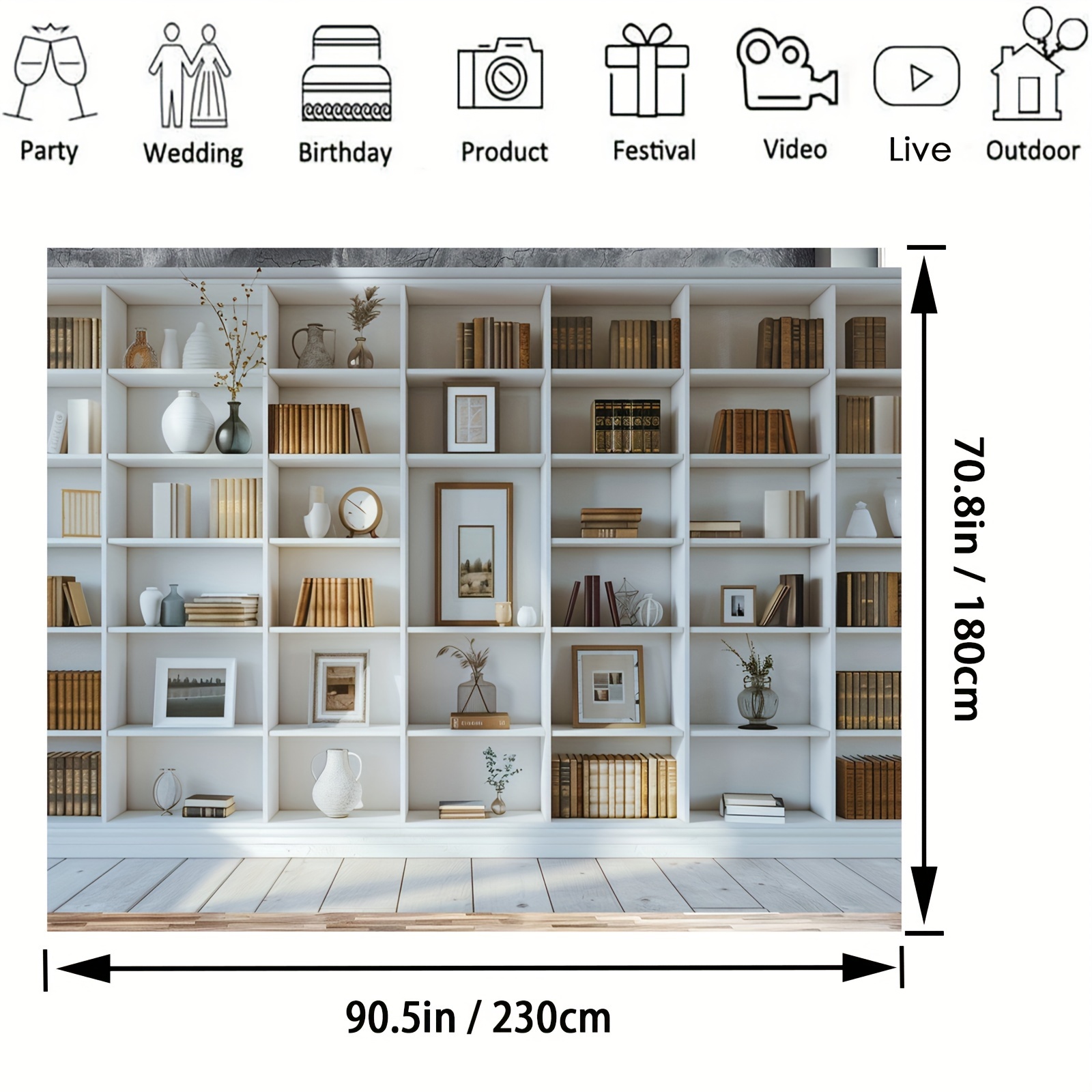 1 Stück weißer Bücherregal-Hin – Home Office Background For Zoom Bewertung und Preis