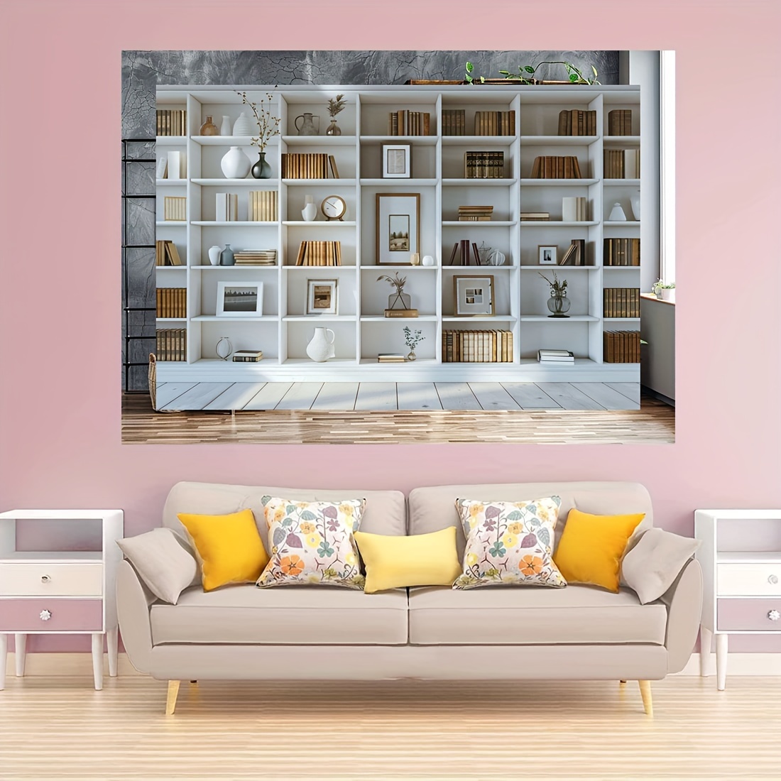 1 Stück weißer Bücherregal-Hin – Home Office Background For Zoom Bewertung und Preis