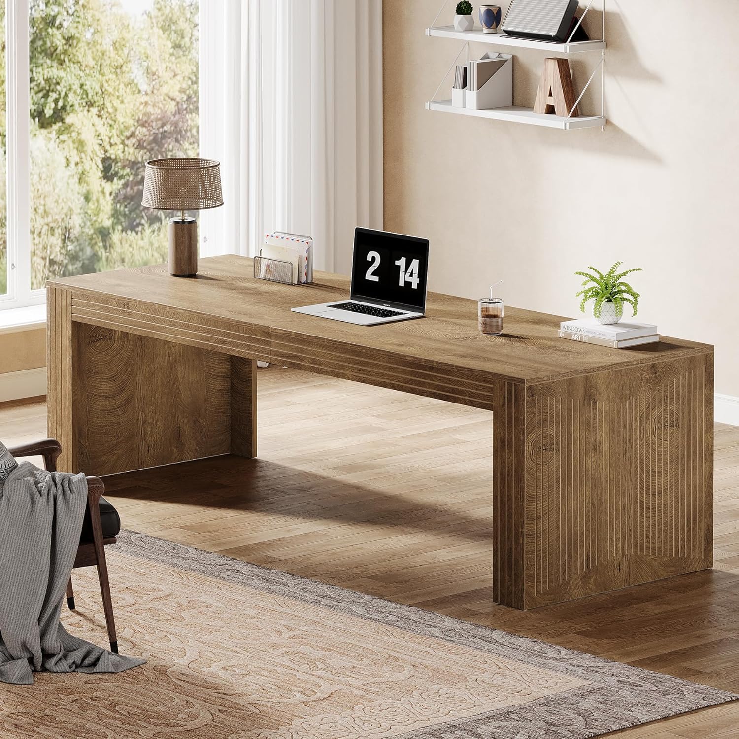 # 79-Zoll Extra Langer Doppel- – Home Office With Two Desks Bewertung und Preis