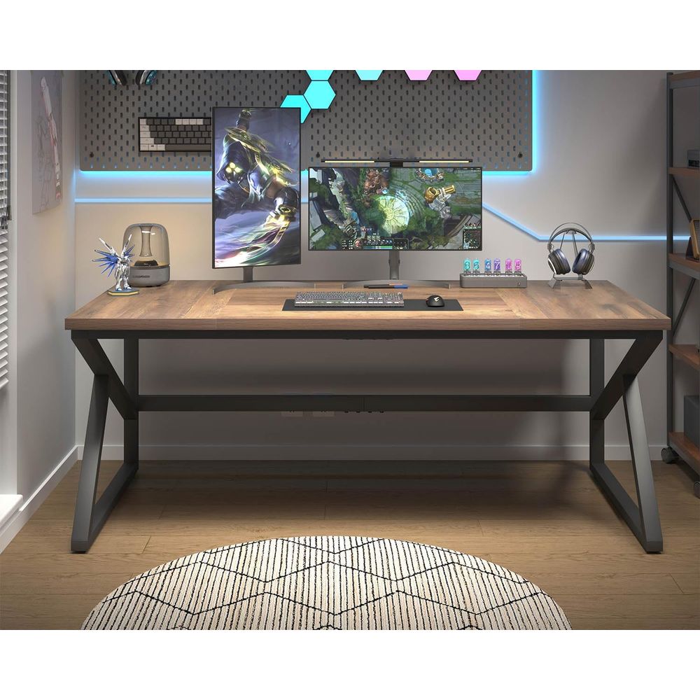 70 Extra langer Doppel-Schreib – Home Office With Two Desks Bewertung und Preis