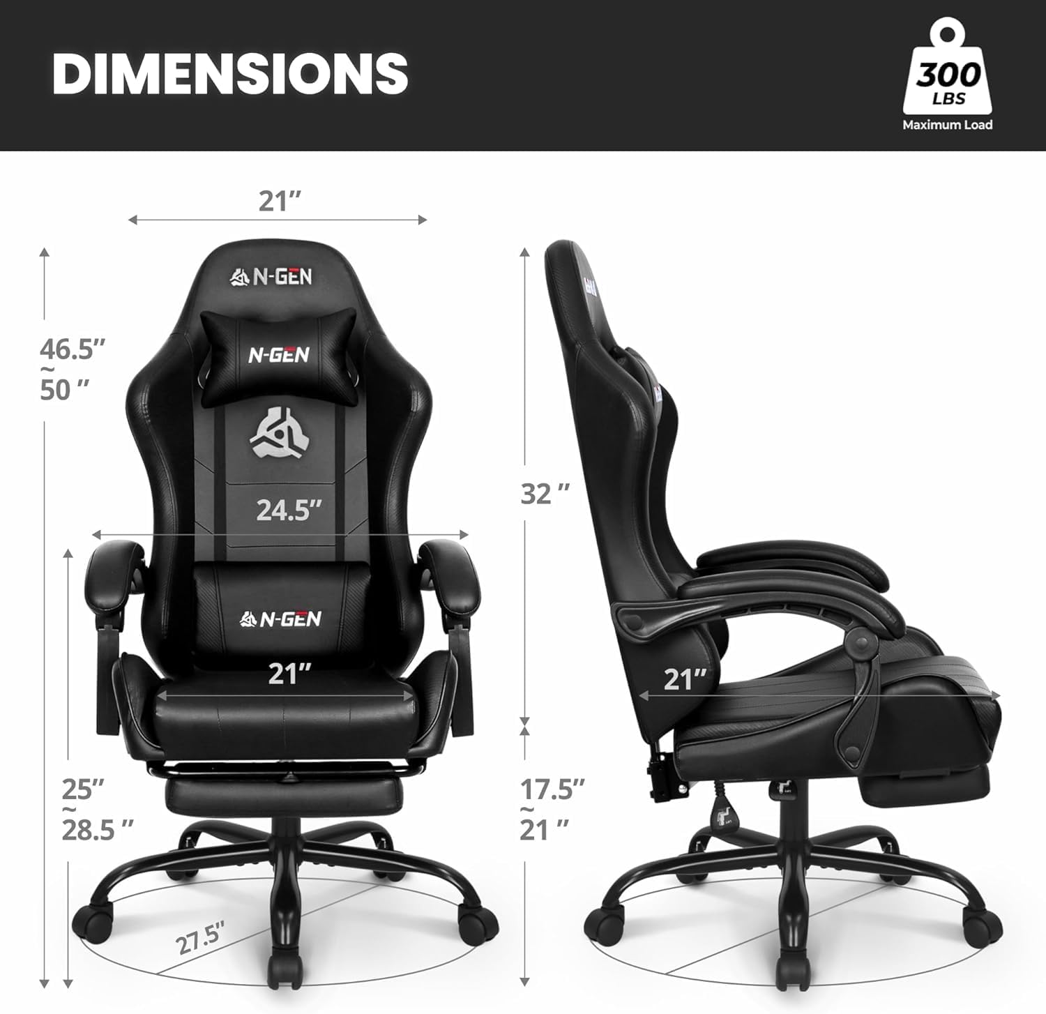 Gaming-Stuhl mit Fußstütze und – Home Office Desk Bewertung und Preis