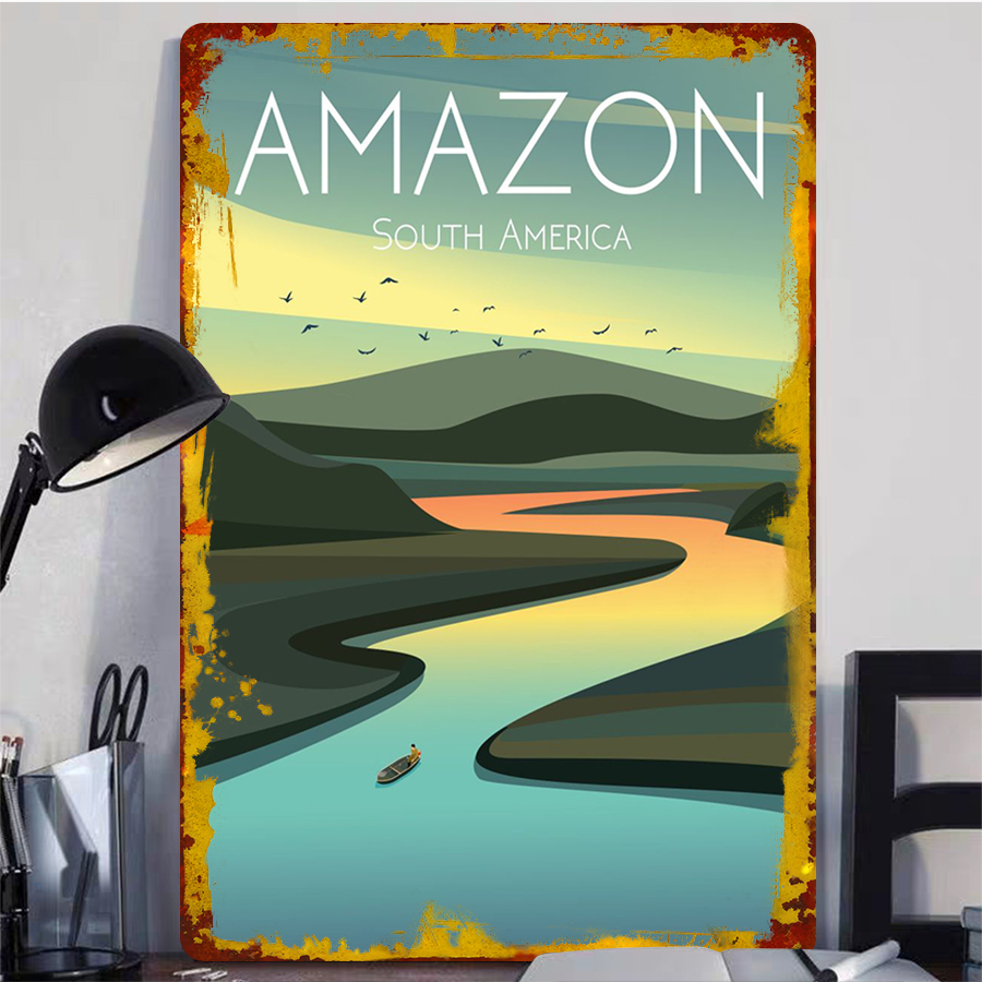 Amazon River Landscape Metall- – Home Office Of Amazon Bewertung und Preis
