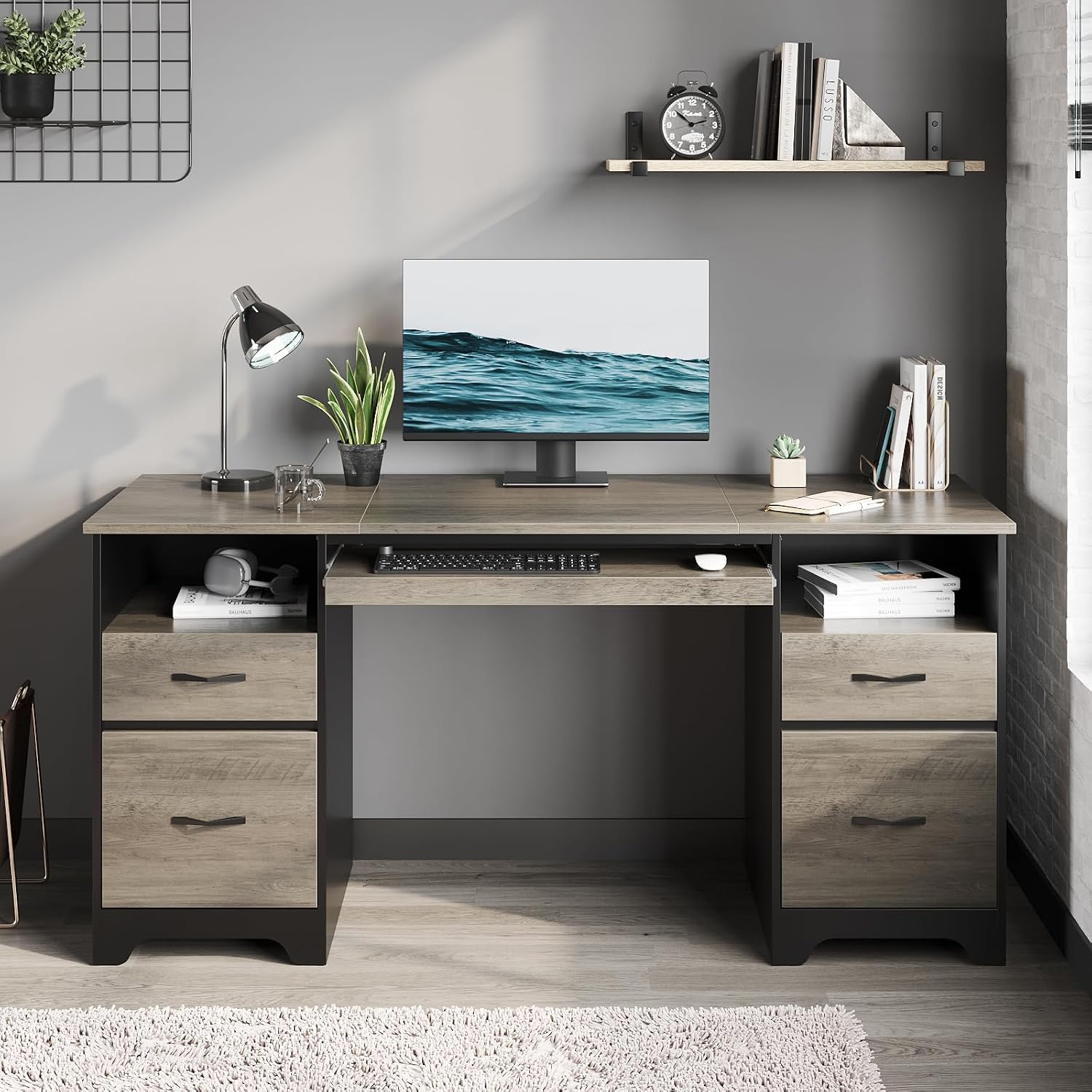 Executive-Computertisch mit vi – Home Office With Two Desks Bewertung und Preis