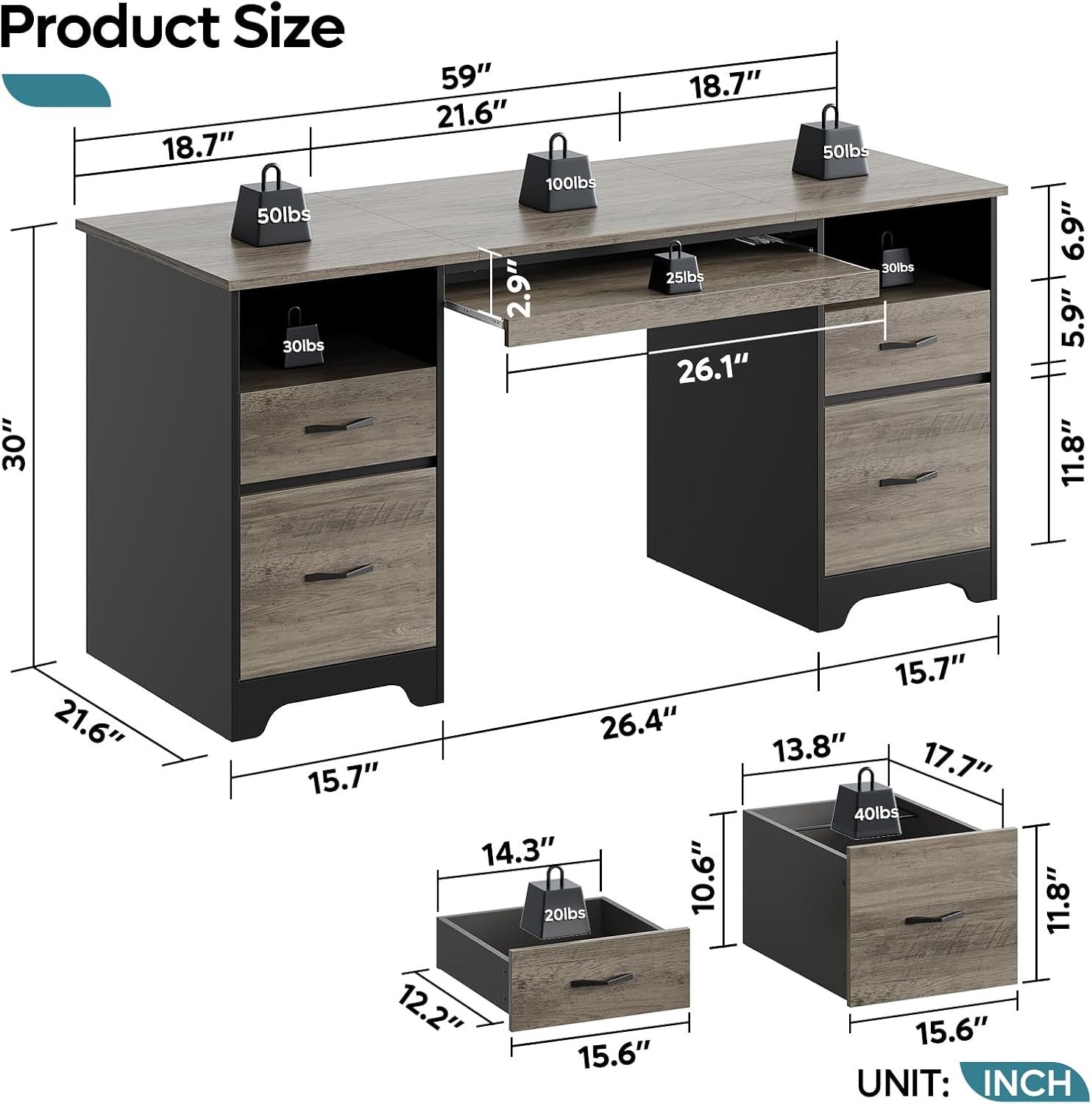 Executive-Computertisch mit vi – Home Office With Two Desks Bewertung und Preis