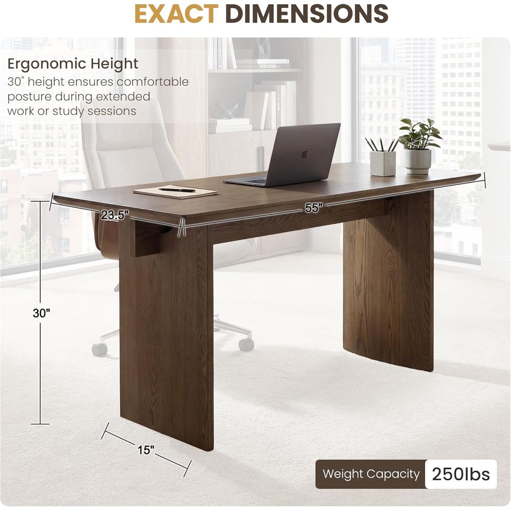 Geräumiger 55-Zoll-Schreibtisc – Home Office With Two Desks Bewertung und Preis