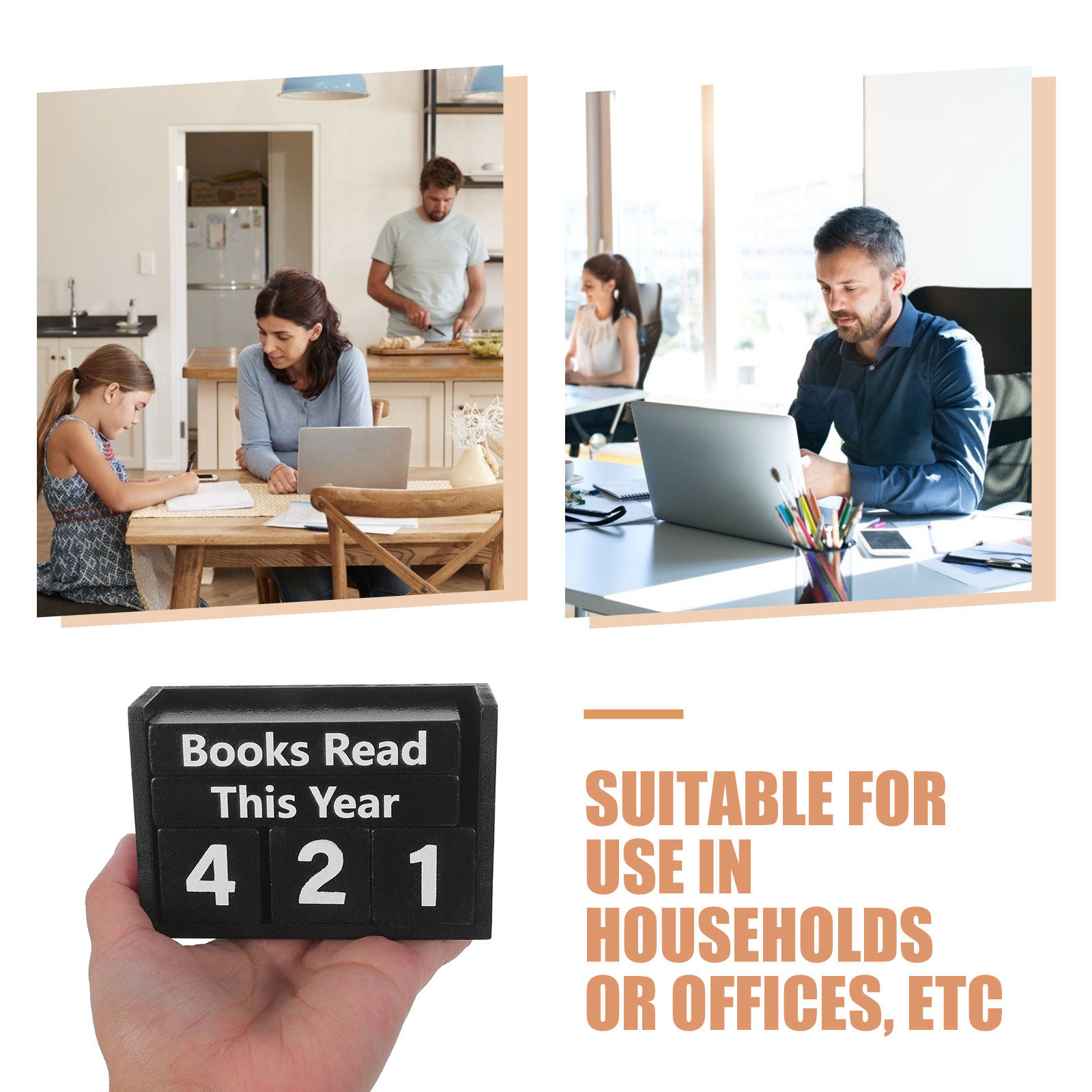 1 Set Jährlicher Holz-Buchlesu – Home Office With Library Bewertung und Preis