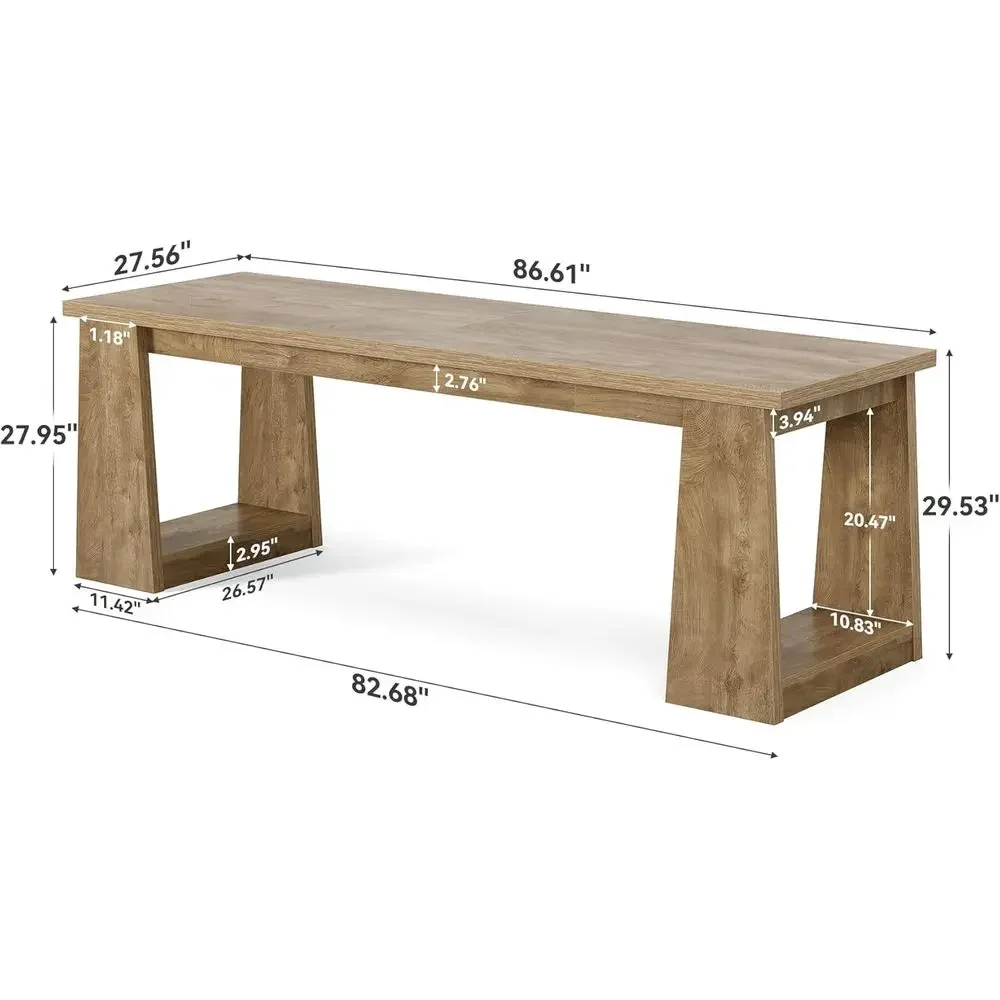 Rustikaler brauner Schreibtisc – Home Office With Two Desks Bewertung und Preis