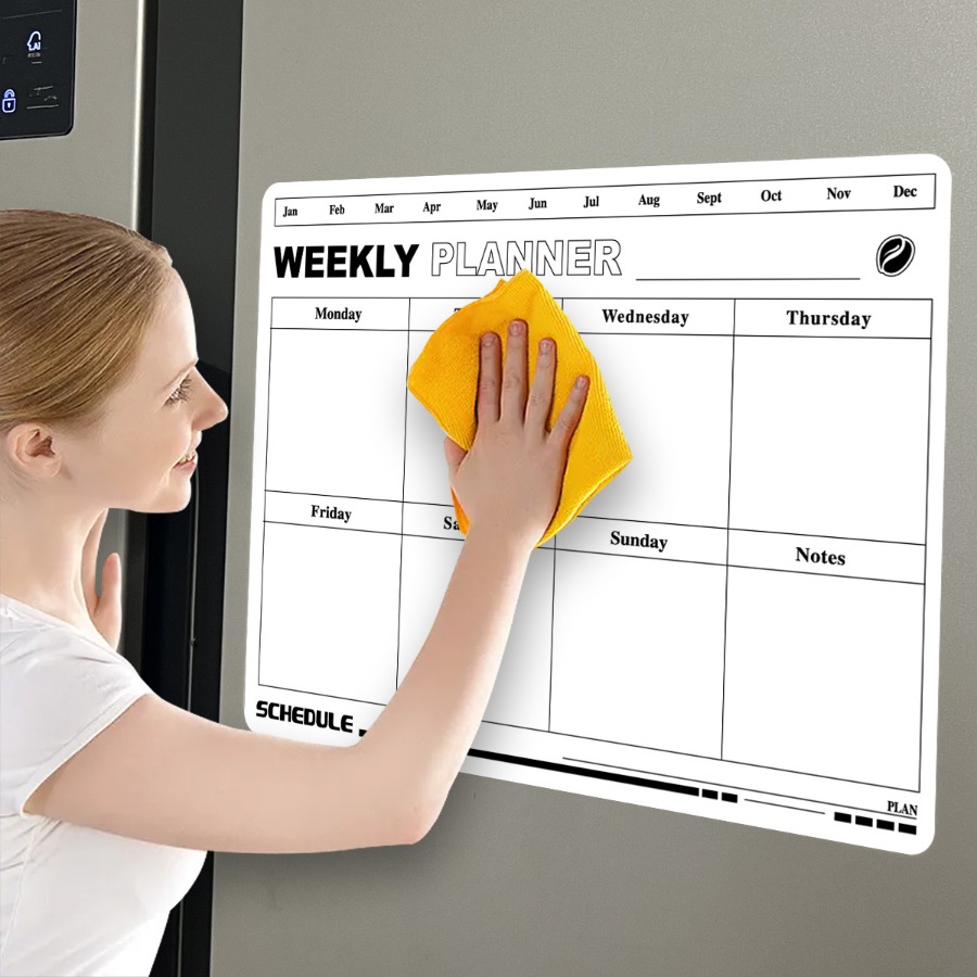 Löschbarer Wochenplan, Zeitpla – Magnetic Calendar Board Bewertung und Preis