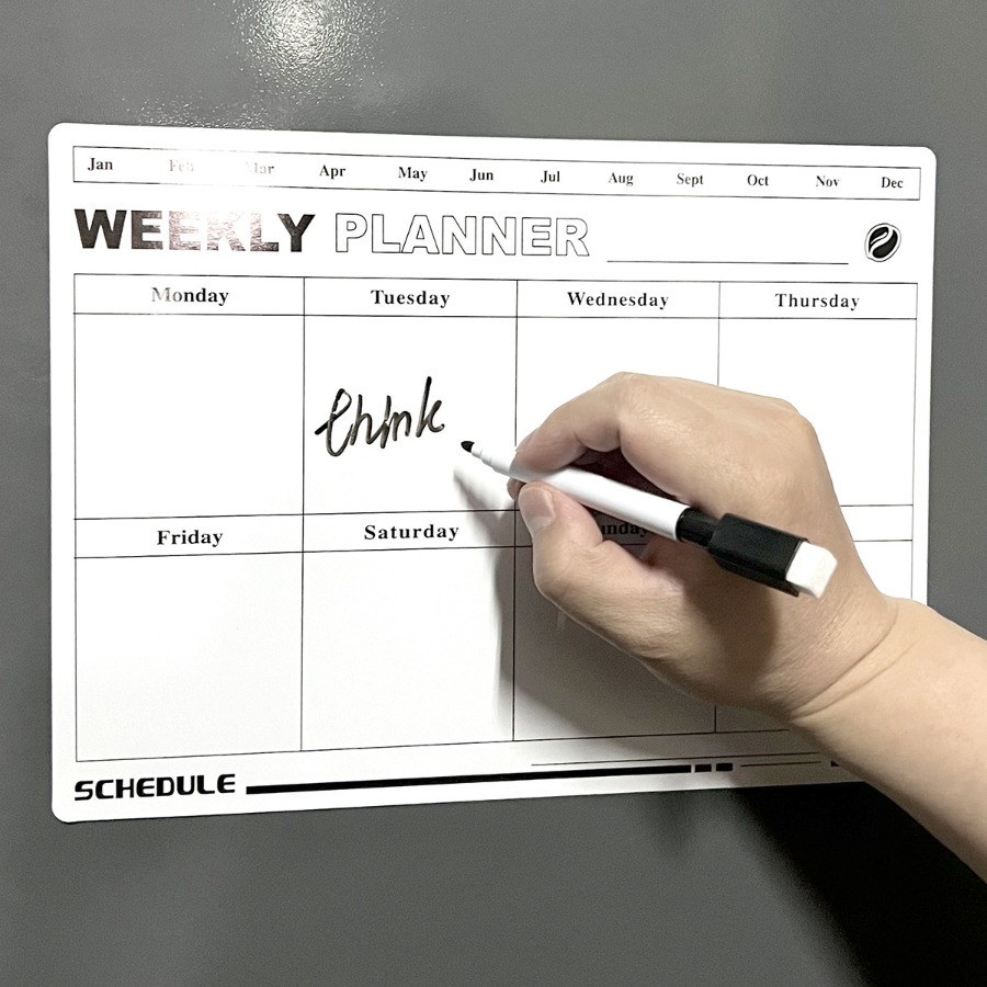 Löschbarer Wochenplan, Zeitpla – Magnetic Calendar Board Bewertung und Preis
