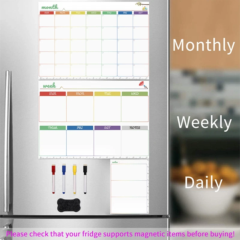 Tägliche Woche Monat Plan Magn – Magnetic Calendar Board Bewertung und Preis