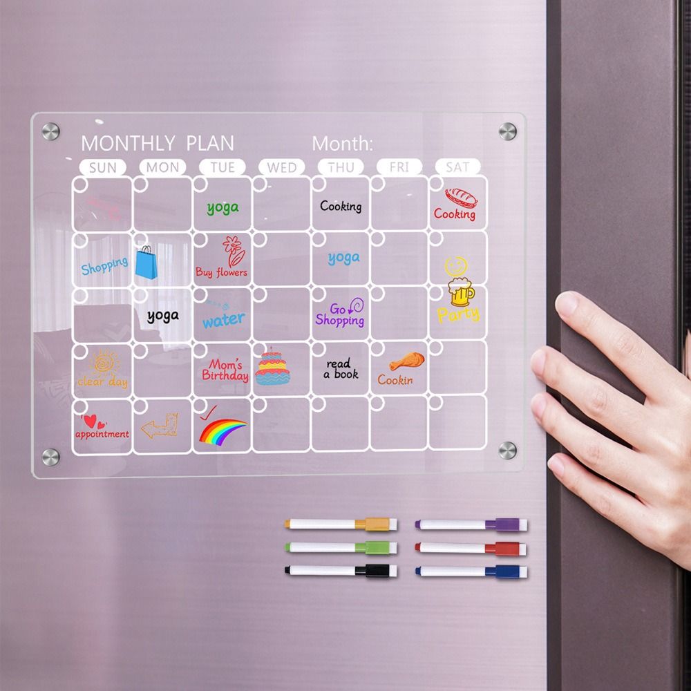 Löschbare 6-Marker, Acryl-Wisc – Magnetic Calendar Board Bewertung und Preis