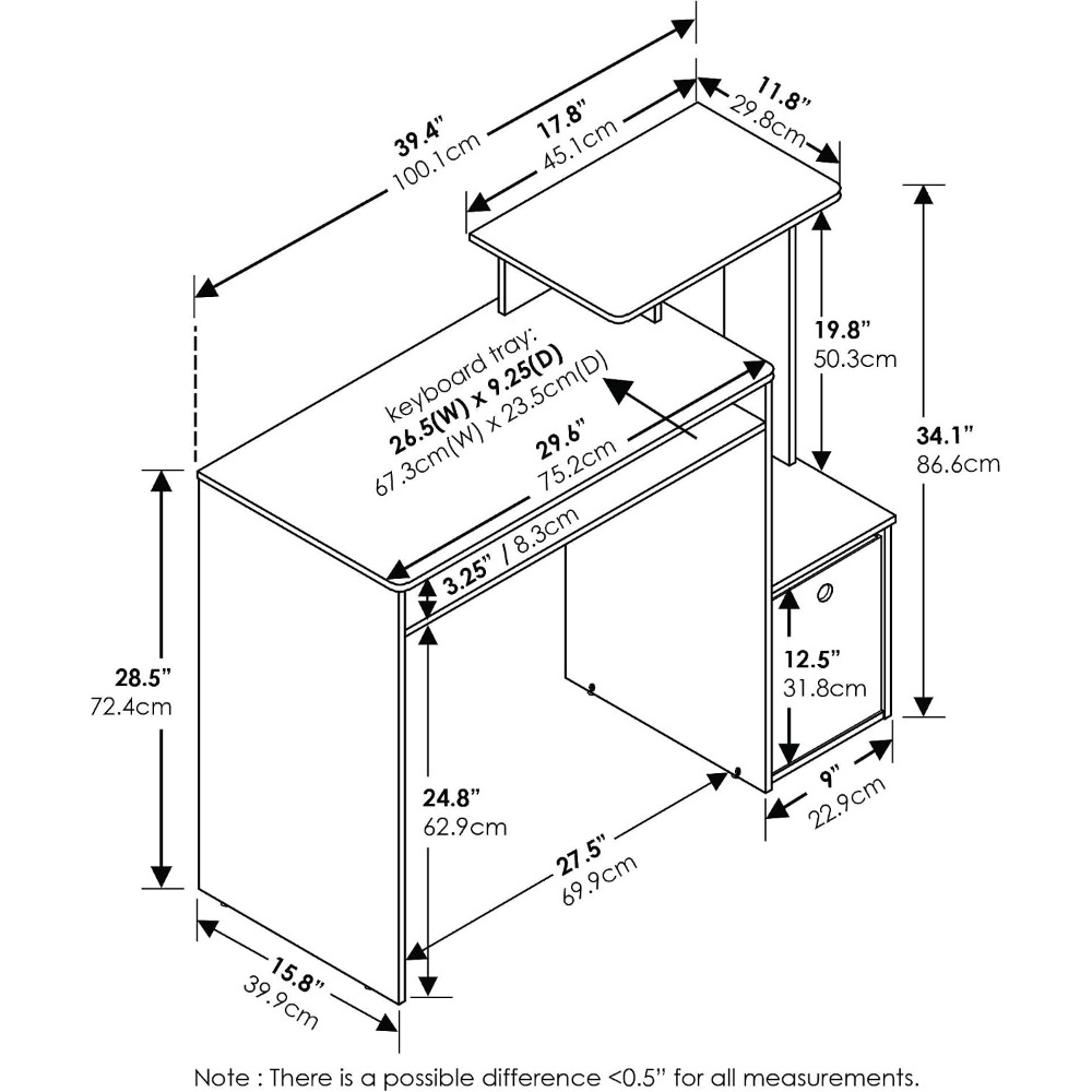 Wirtschaftlicher Mehrzweck-Sch – Home Office With Two Desks Bewertung und Preis